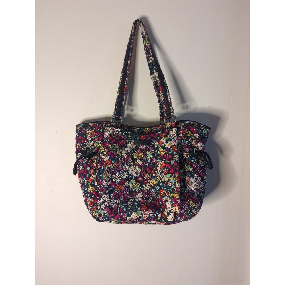 Vera Bradley Iconic Glenna Satchel - Fresh Cut Floral Pattern